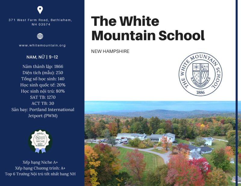 du học trung học thpt mỹ trường the white mountain school