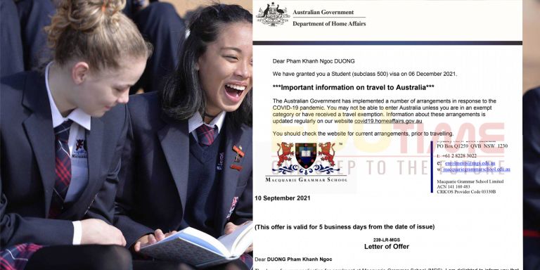 Chúc mừng Khánh Ngọc đậu Visa du học Úc