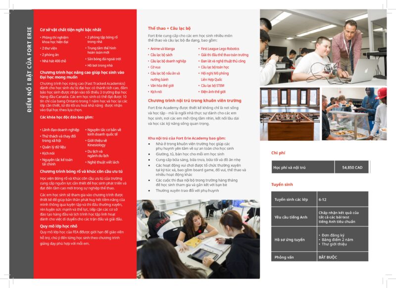 du học thpt canada trường fort erie international academy