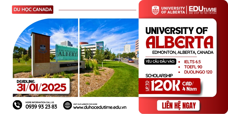 university of alberta (ualberta) với học bổng lên đến 12.000 cad!