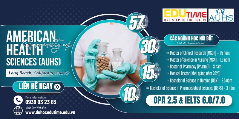 học bổng khủng đến 57% từ american university of health sciences!