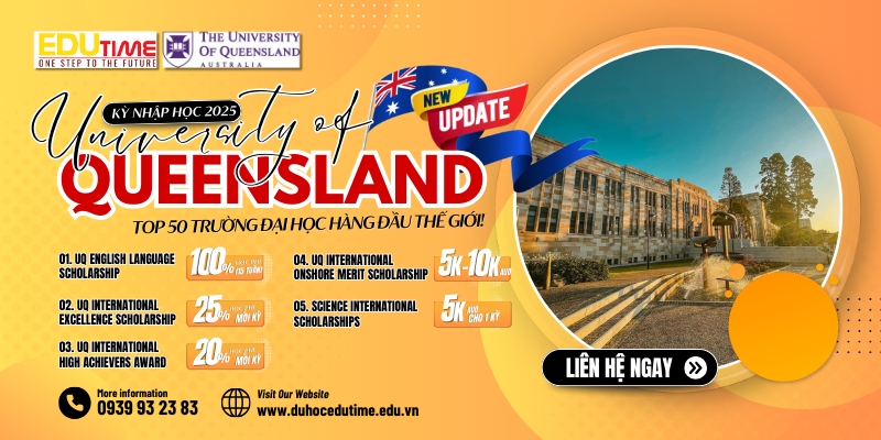 chinh phục học bổng lên đến 100% học phí tại the university of queensland!!!