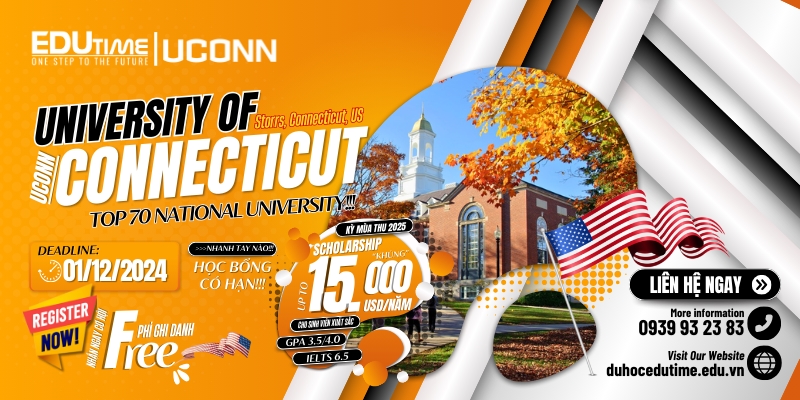 rinh ngay học bổng "khủng" đến $15.000 tại university of connecticut!