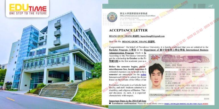 Chúc mừng Hoàng Quốc Thắng đạt Visa du học Đài Loan