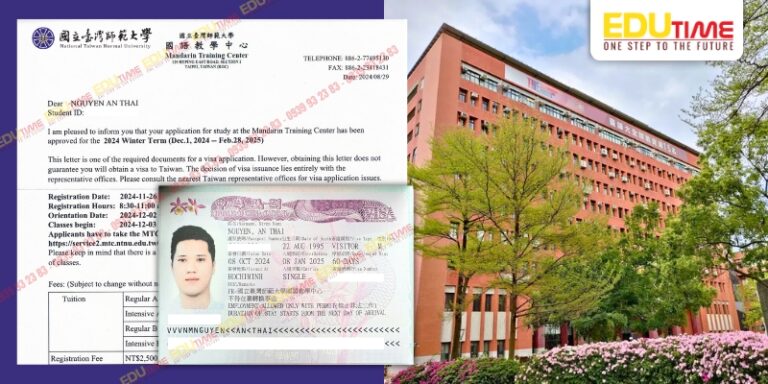 Chúc mừng Nguyễn An Thái đạt Visa du học Đài Loan