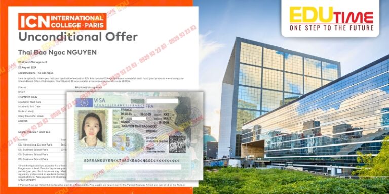 Chúc mừng Nguyễn Thái Bảo Ngọc đạt Visa du học Pháp