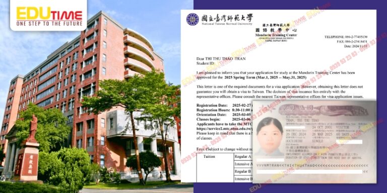 Chúc mừng Trần Thị Thu Thảo đạt Visa du học Đài Loan