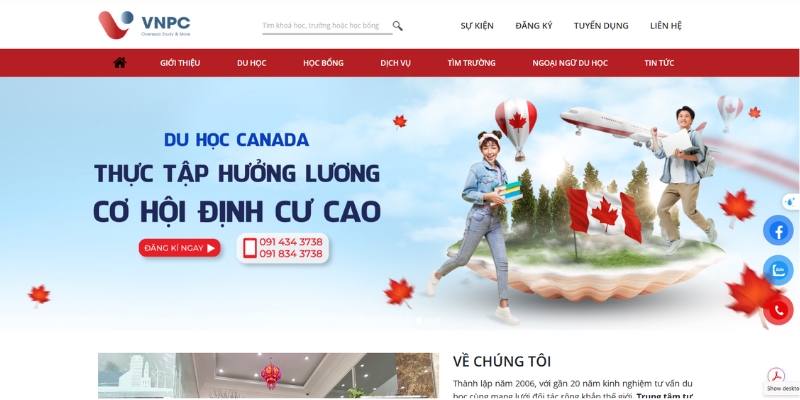 vnpc - công ty Tư vấn du học canada uy tín trên toàn quốc
