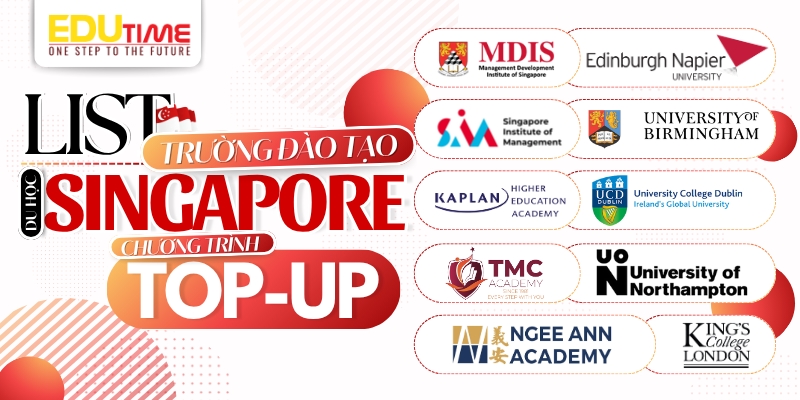 list trường đào tạo du học singapore chương trình top-up nổi bật