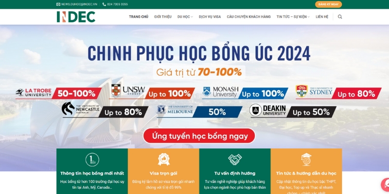 Du học Indec - Công ty tư vấn du học Úc nhiều học bổng du học indec - công ty tư vấn du học úc nhiều học bổng