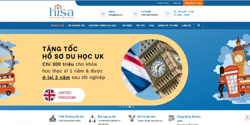 HISA - Công ty tư vấn du học Anh giàu kinh nghiệm, tỷ lệ visa cao hisa - công ty tư vấn du học anh giàu kinh nghiệm, tỷ lệ visa cao