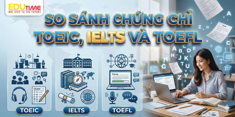 so sánh chứng chỉ toiec, ielts va toefl