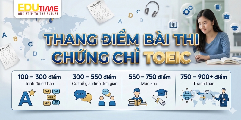thang điểm bài thi chứng chỉ toeic và ý nghĩa từng mức điểm