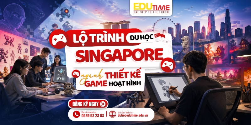 lộ trình du học singapore ngành thiết kế game hoạt hình!
