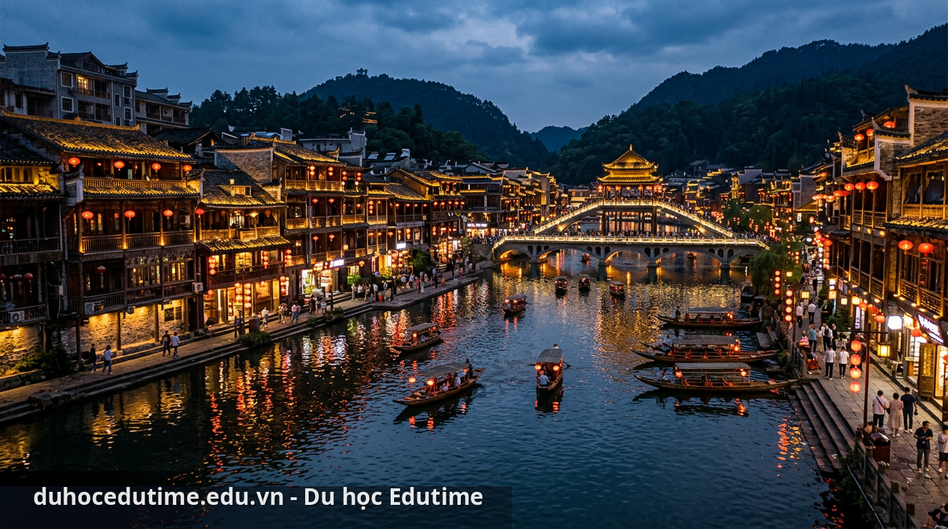 Ve dep tho mong cua Phượng Hoàng Cổ Trấn - địa điểm du lịch Trung Quốc