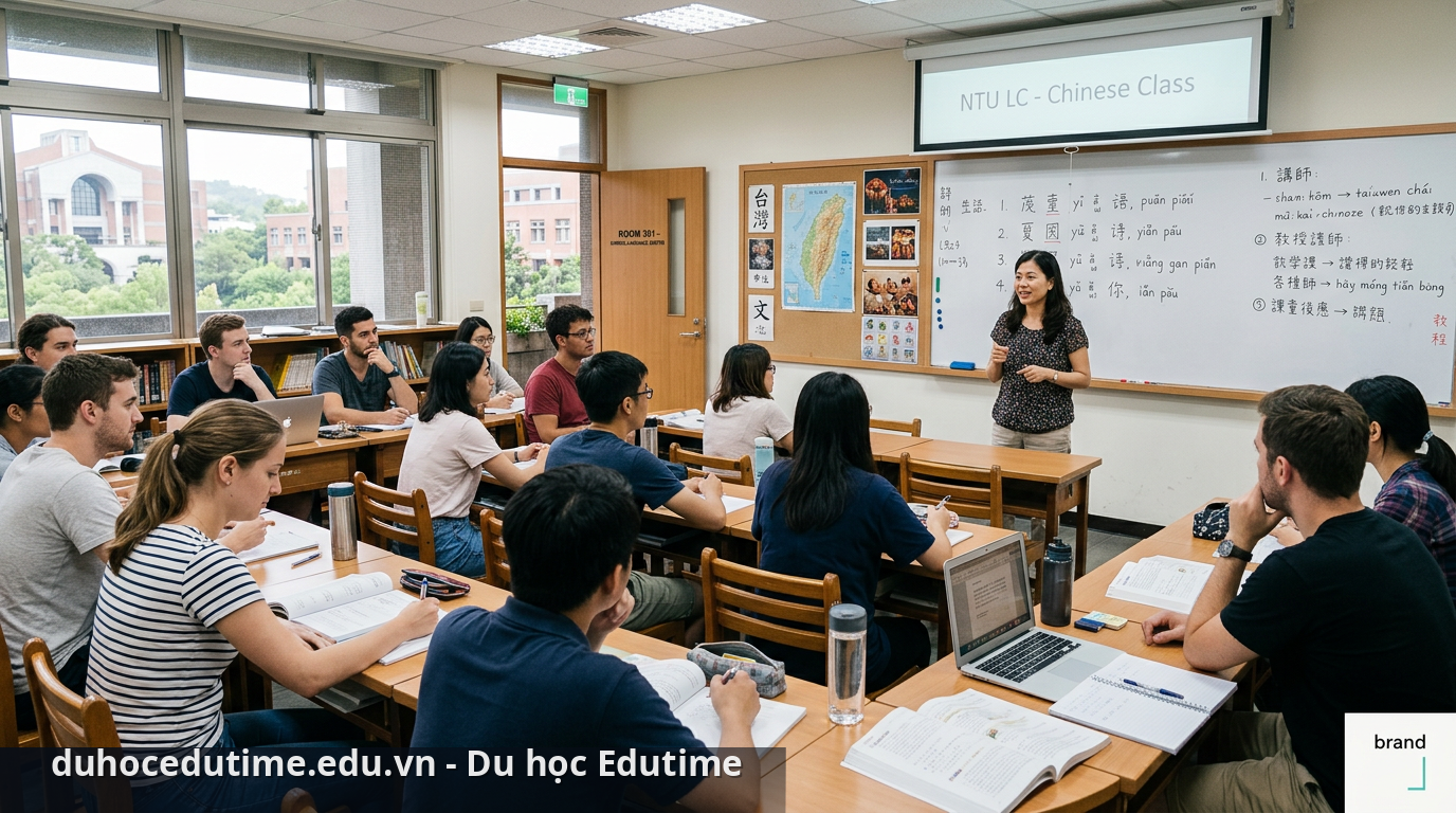 Môi trường học tập chuyên nghiệp tại Language Center thuộc NTU - Du học Đài Loan