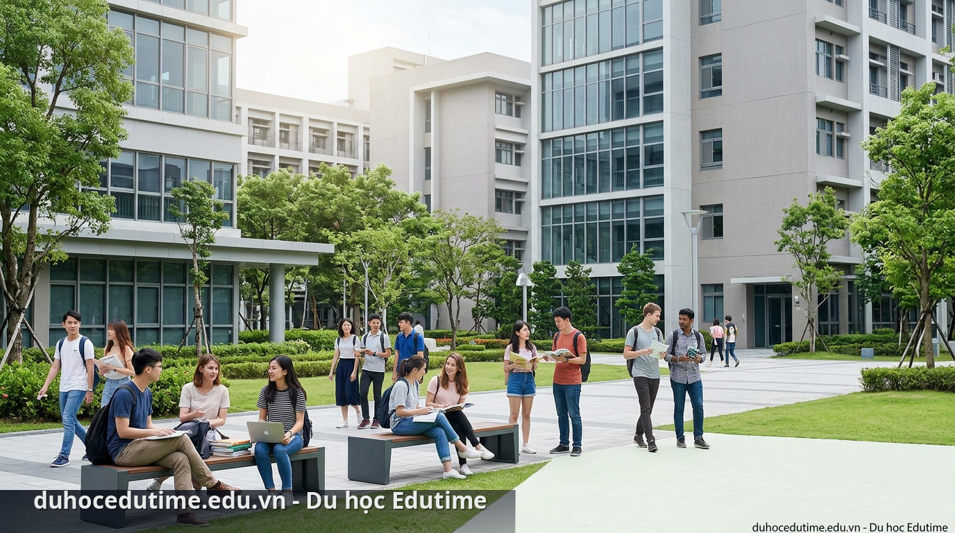 Ký túc xá và khuôn viên hiện đại của trường - International Chinese Language Program