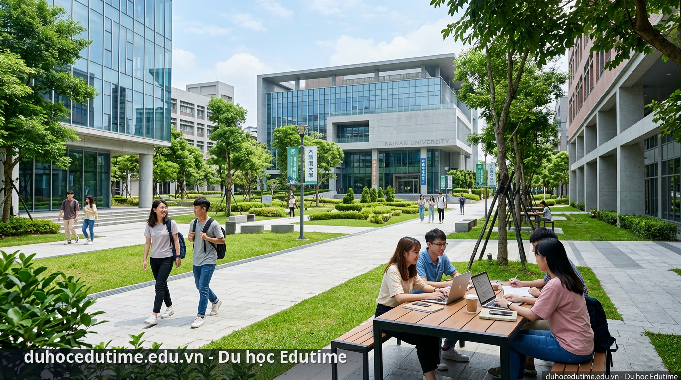 Du học Đài Loan trường Đại học Khai Nam Kainan University 2 Đại học Khai Nam sở hữu không gian học tập hiện đại tại thành phố Đào Viên. - Đại học Khai Nam