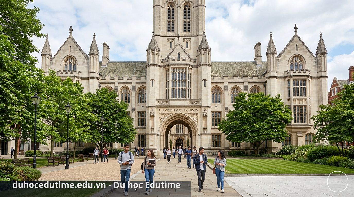 Khuôn viên chính của University of London tại Bloomsbury - Du học dự bị Anh tại University of London