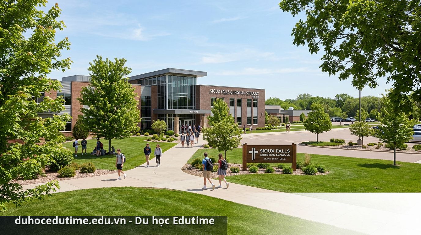 Không gian học tập yên bình tại khuôn viên Sioux Falls Christian Schools - Sioux Falls Christian Schools