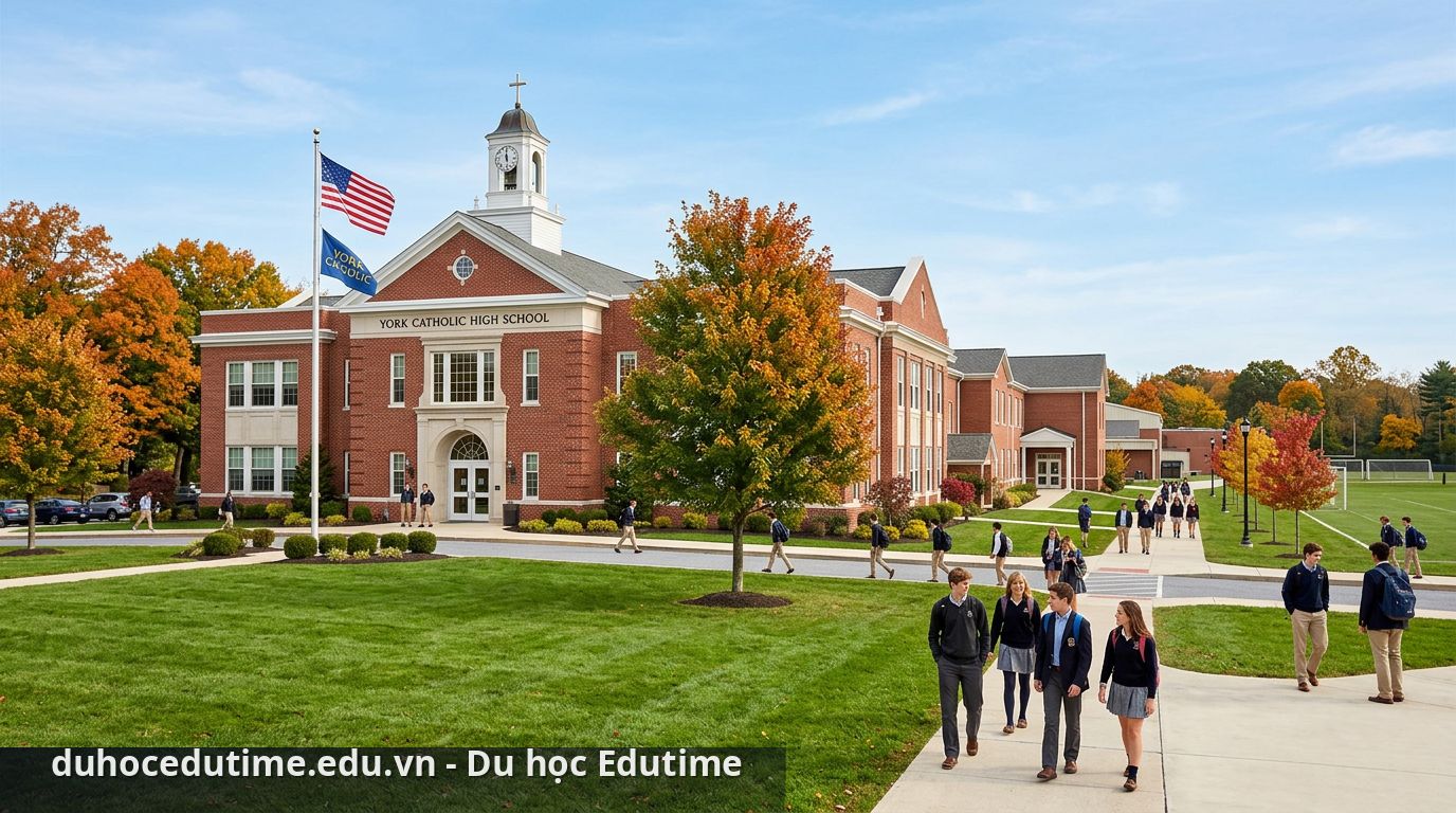 Khuôn viên hiện đại và xanh mát của York Catholic High School - York Catholic High School