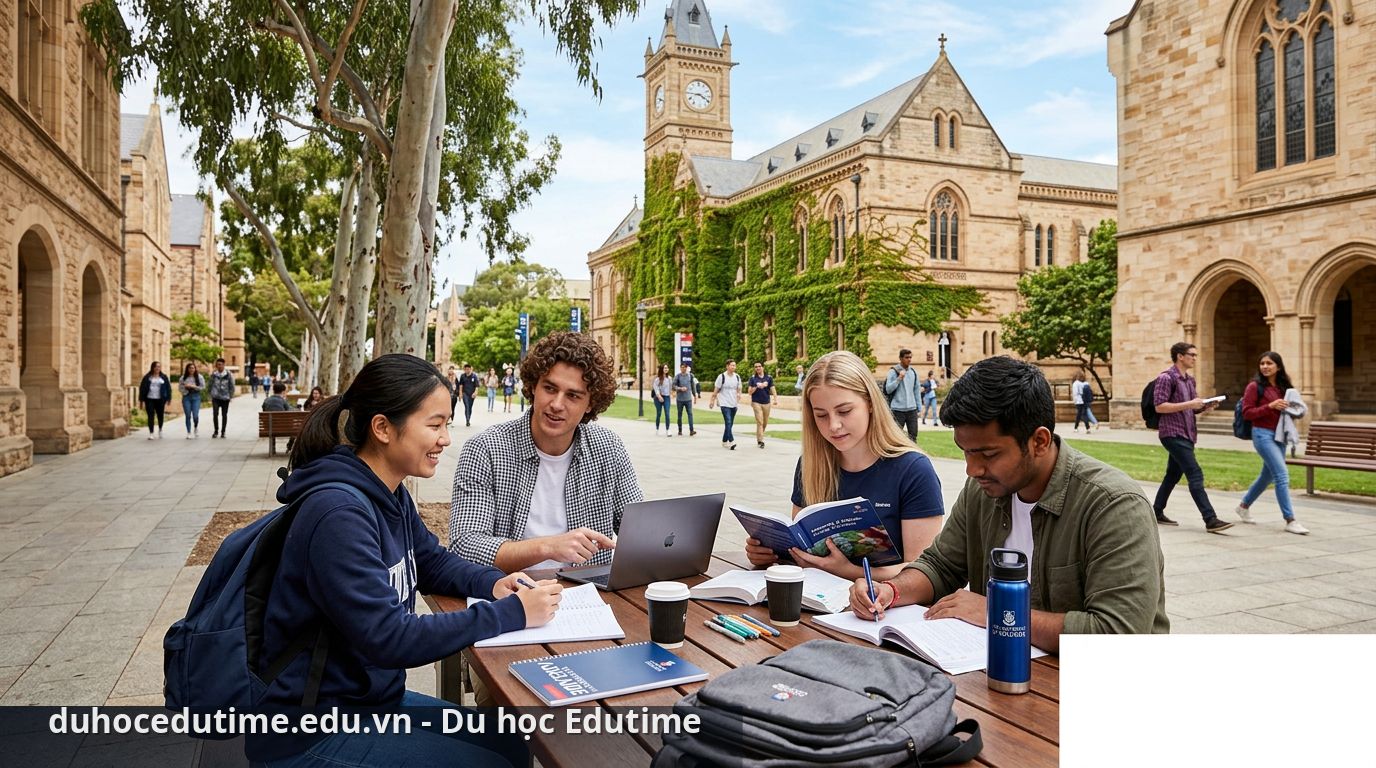 khuôn viên hiện đại tại đại học adelaide - du học Úc đại học Adelaide