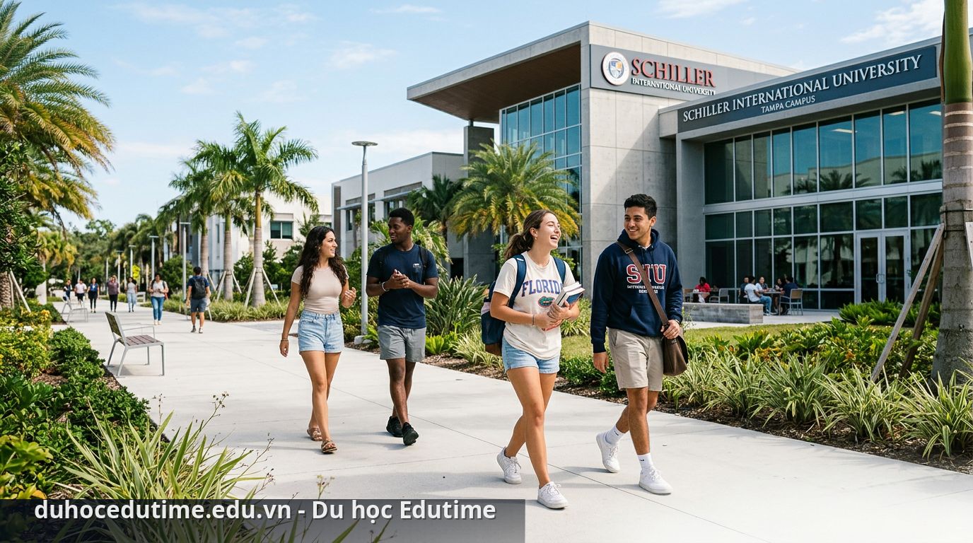 Sinh viên quốc tế tại khu học xá của Schiller International University - Schiller International University Tampa