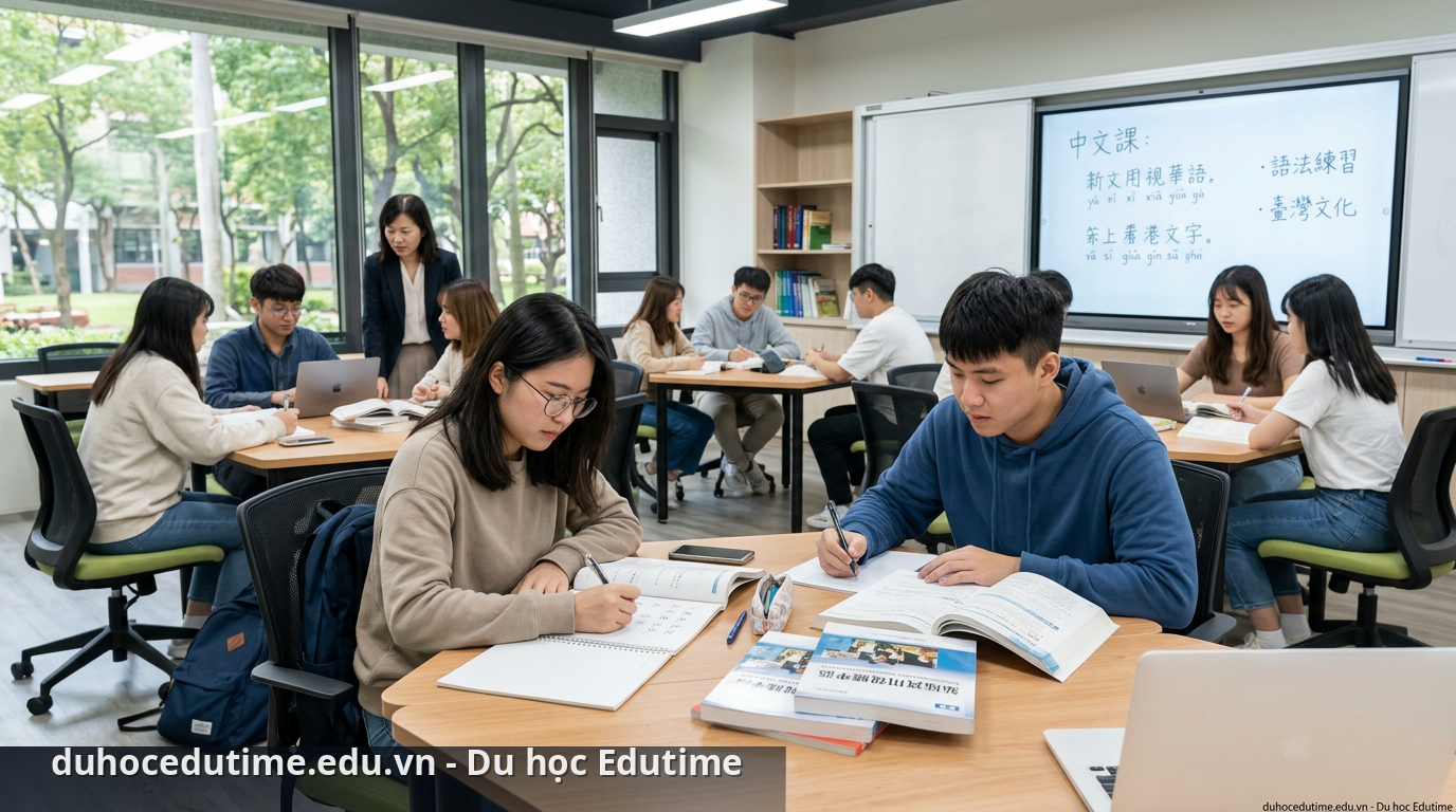 Du học Đài Loan hệ 1+4 giúp học sinh quốc tế làm quen với ngôn ngữ trước khi vào chuyên ngành - so sánh du học đài loan