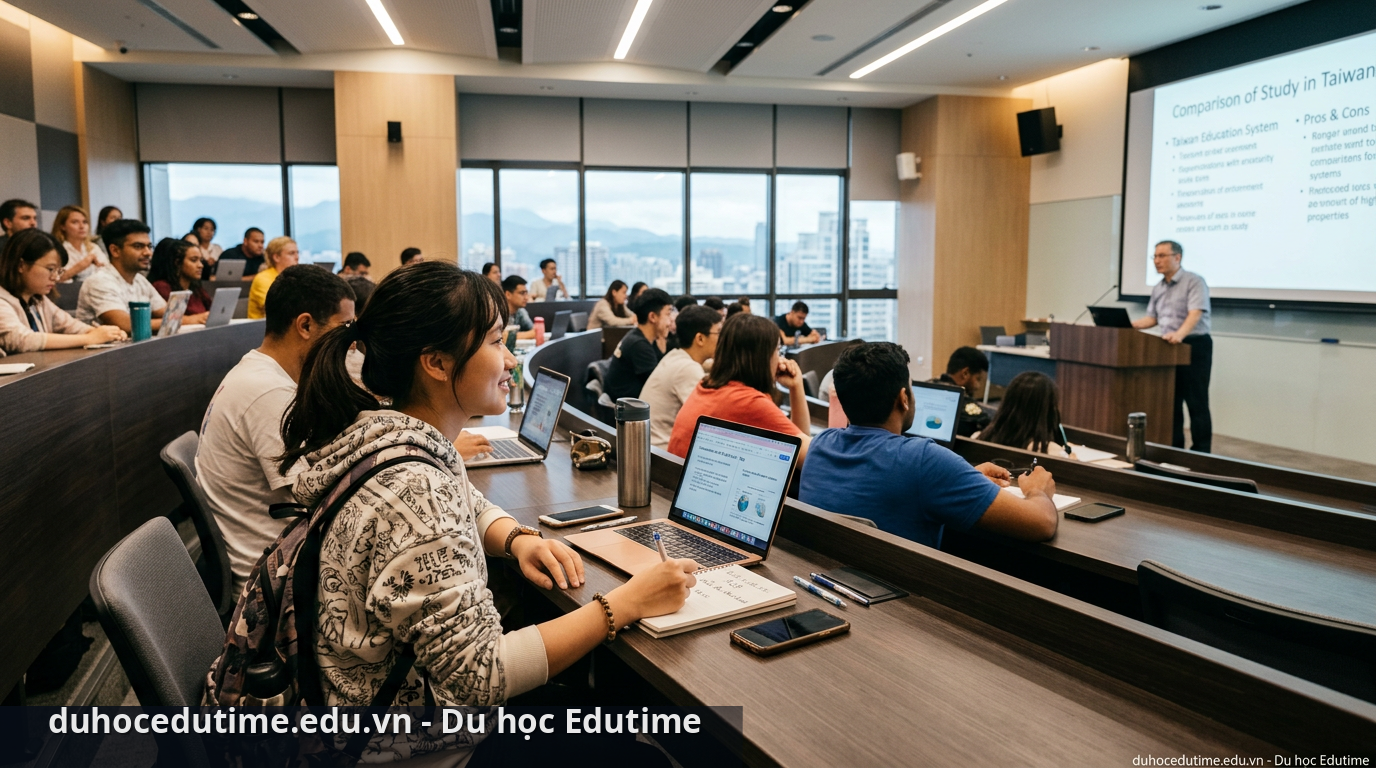 Môi trường học tập chuyên nghiệp là ưu điểm khi so sánh du học Đài Loan - so sánh du học đài loan