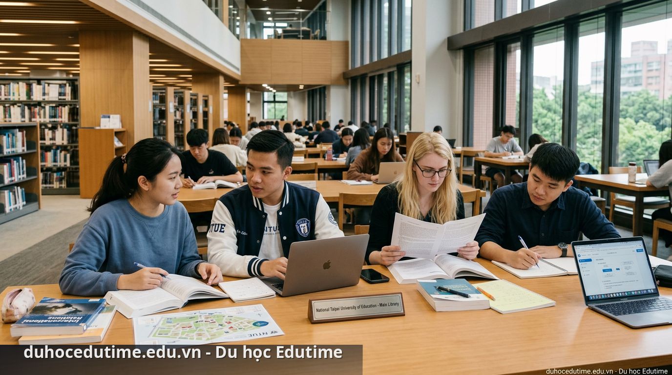 Không gian học tập hiện đại dành cho sinh viên tại trường - National Taipei University of Education