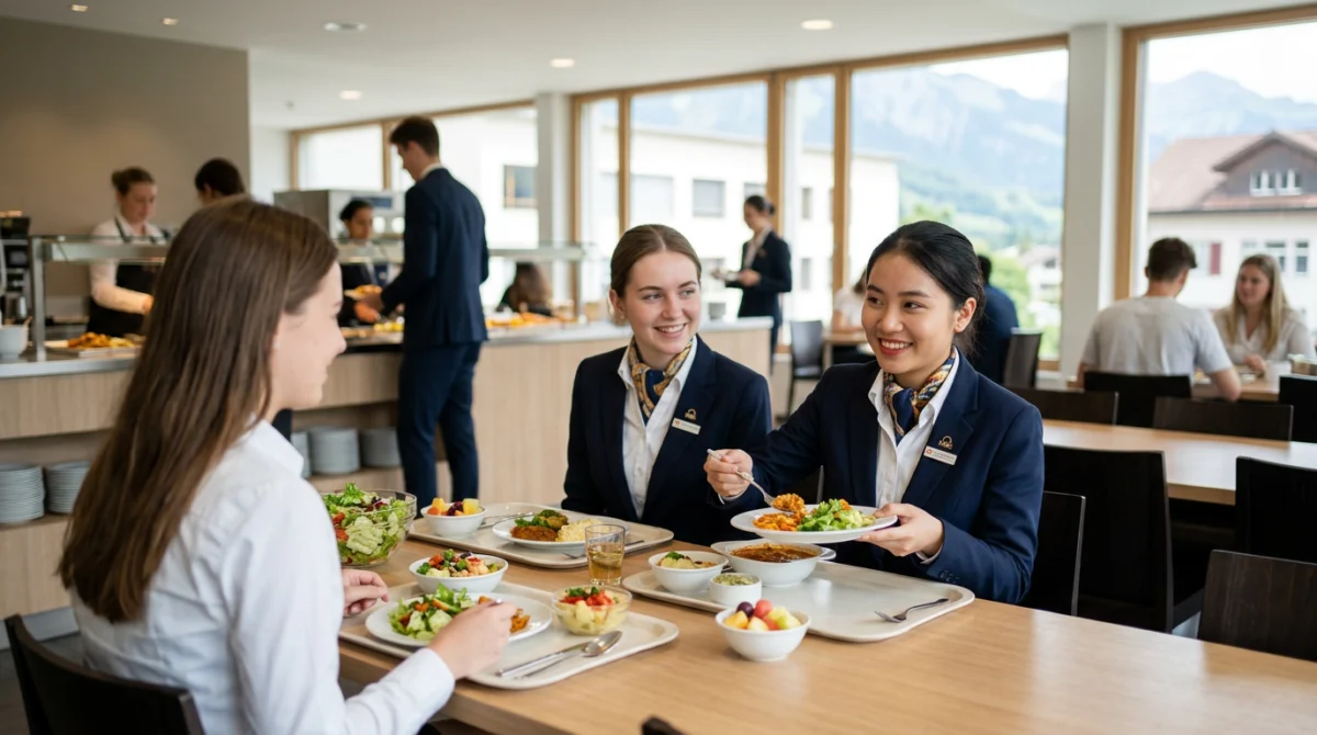 Sinh viên thực hành nghiệp vụ quản lý khách sạn tại Thụy Sĩ - chi phí du học thụy sĩ trường SHMS