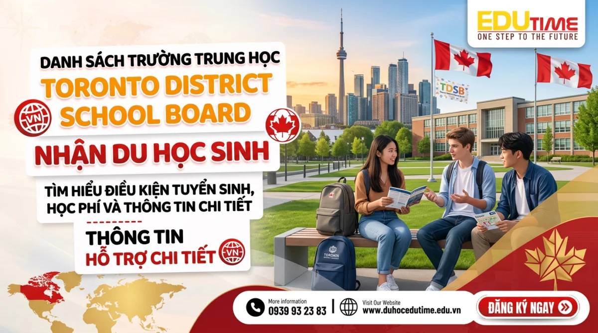 Danh Sách Trường Trung Học Toronto District School Board Nhận Du Học Sinh