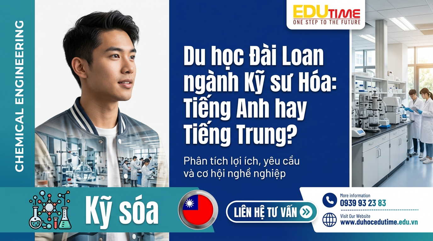 Du Học Đài Loan Ngành Kỹ Sư Hóa: Tiếng Anh Hay Tiếng Trung?