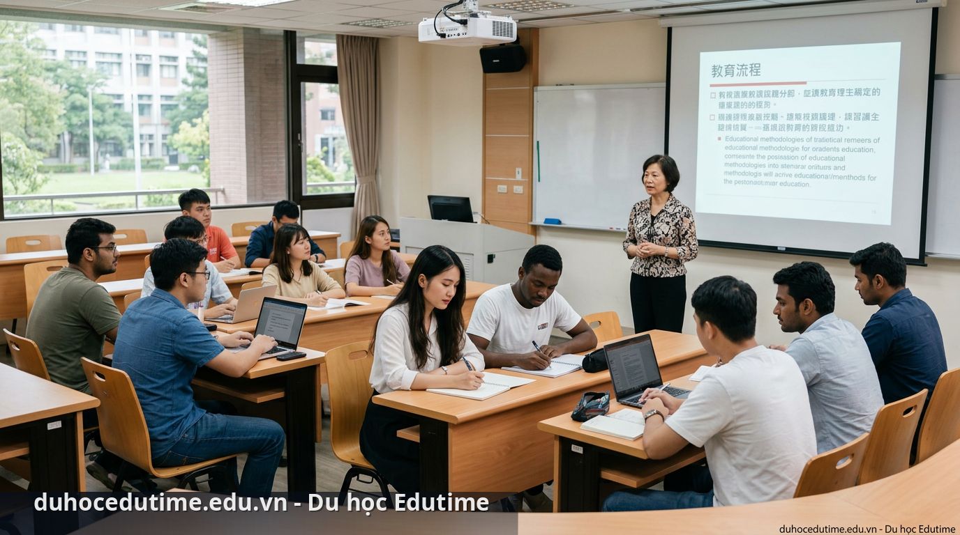 Sinh viên quốc tế tại đại học NTCU được tiếp cận môi trường học thuật chuyên nghiệp và hỗ trợ tận tâm. - Đại học Giáo dục Quốc lập Đài Trung