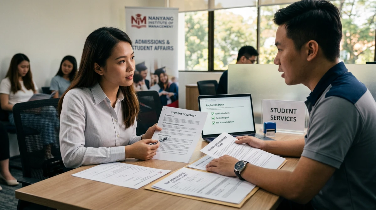 Sinh viên quốc tế trong giờ học thực hành quản trị khách sạn tại NIM - Du học Quản trị du lịch nhà hàng khách sạn tại trường NIM