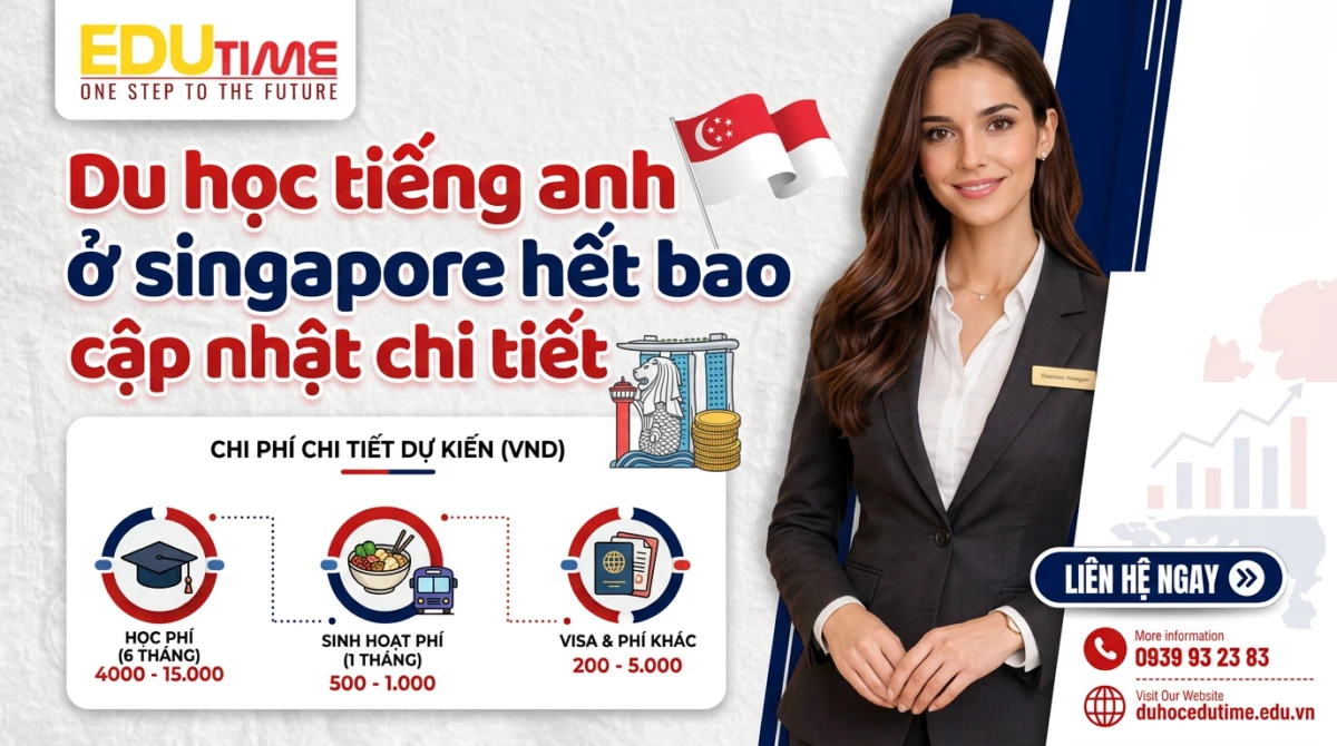 Du học tiếng anh ở singapore hết bao nhiêu tiền cập nhật chi tiết