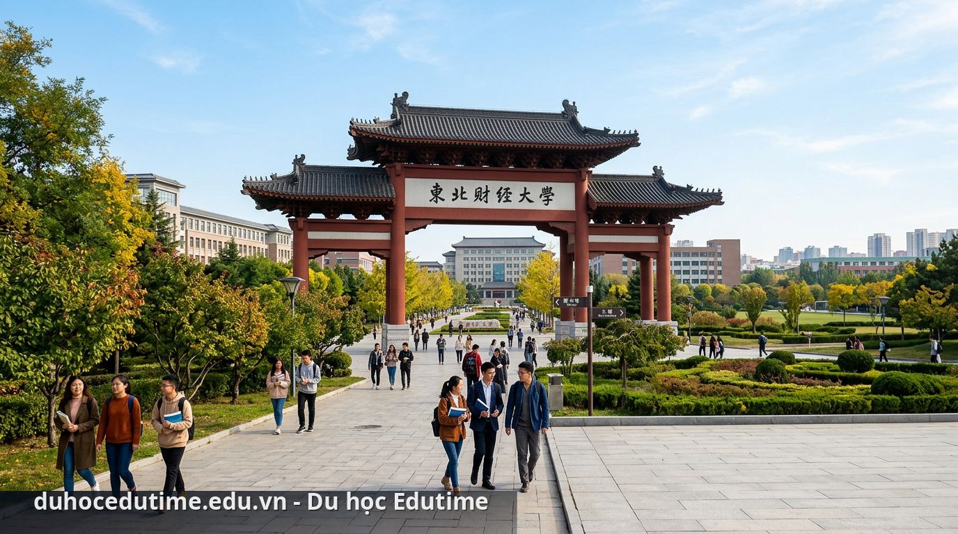 Khuôn viên hiện đại và thoáng đãng tại Đại học Tài chính & Kinh tế Dongbei - Đại học Tài chính & Kinh tế Dongbei