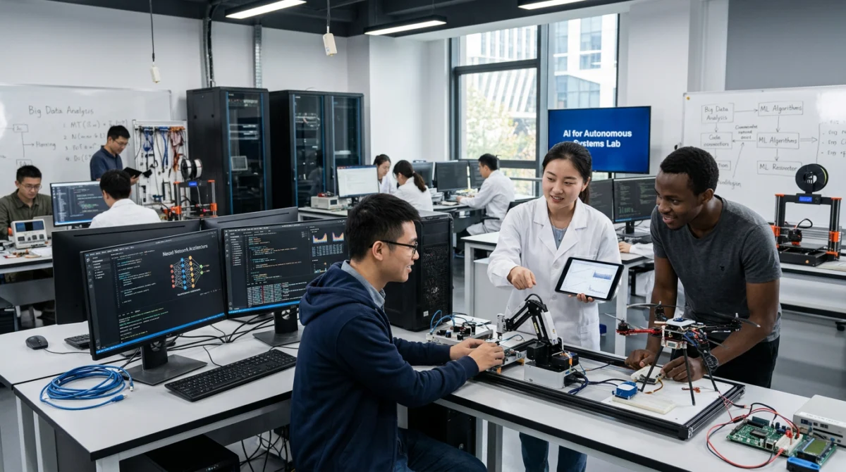 Khối ngành Khoa học máy tính và AI tại Trung Quốc được trang bị hệ thống phòng thí nghiệm và hạ tầng công nghệ tối tân. - du học trung quốc nên chọn ngành nào