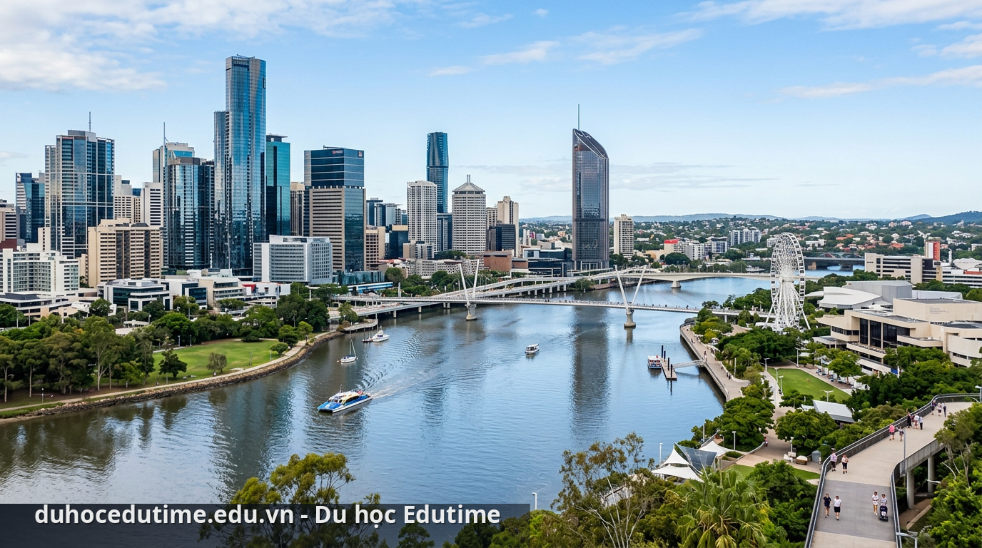 Brisbane sở hữu khí hậu ấm áp và chi phí sinh hoạt hợp lý cho du học sinh - du học Úc nên chọn thành phố nào