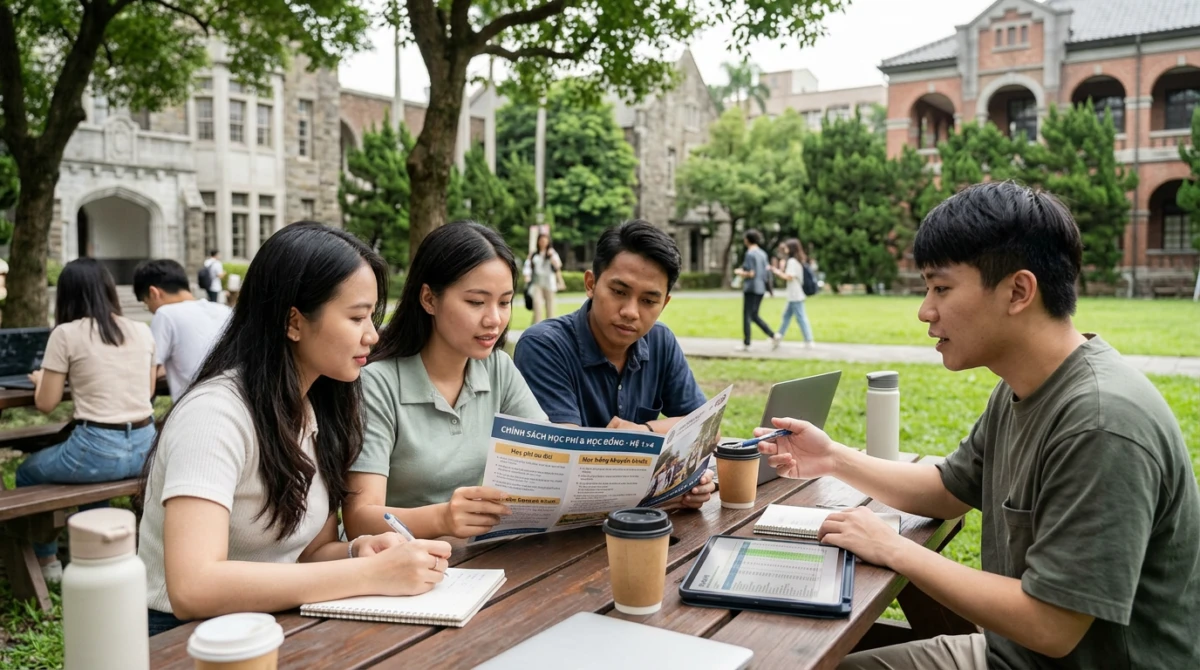 Sinh viên quốc tế tham gia hoạt động học tập tại Đại học Chân Lý - Hệ 1+4 Đại học Chân Lý