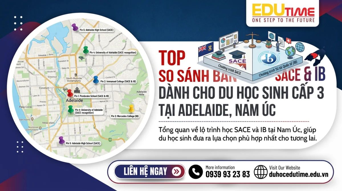 Các trường trung học tại Adelaide cung cấp cả chương trình SACE và IB cho học sinh quốc tế - So sánh bằng SACE và bằng Tú tài Quốc tế IB khi du học cấp 3 ở Adelaide
