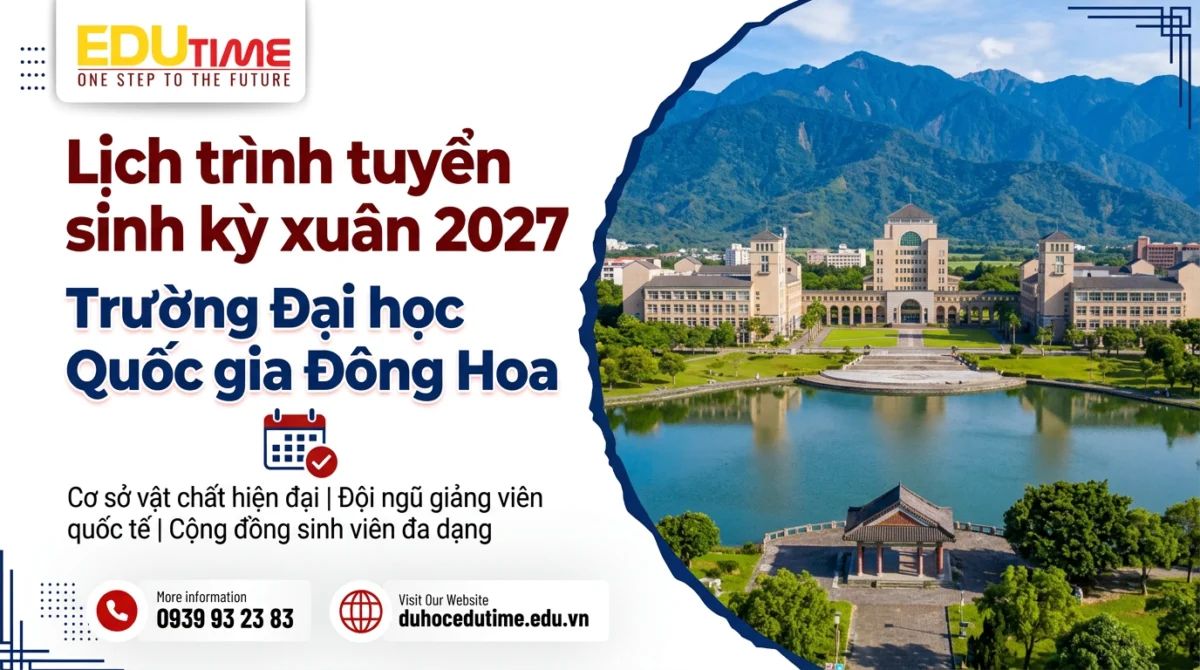 Khuôn viên rộng lớn của trường Đại học Quốc gia Đông Hoa tại Hoa Liên, Đài Loan - thông tin chi tiết tuyển sinh kỳ xuân 2027 trường đại học Quốc Gia Đông Hoa Đài Loan
