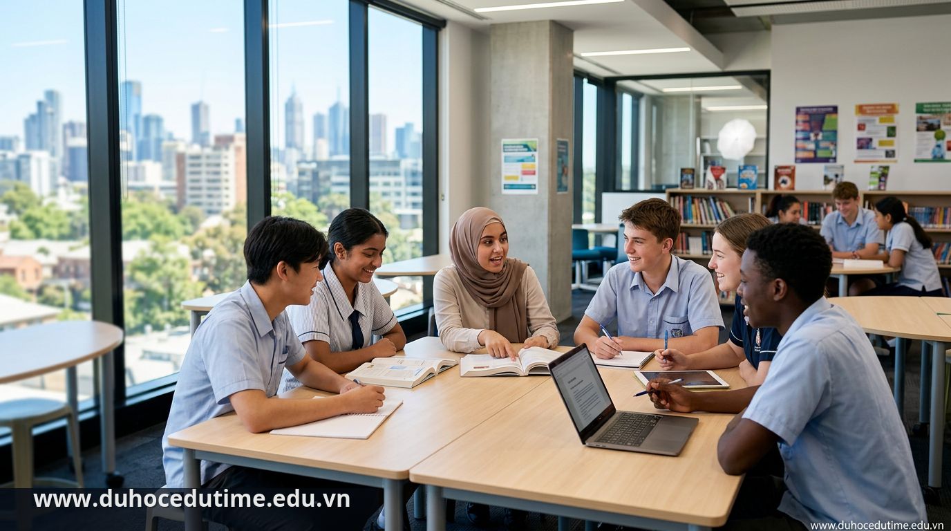 Học sinh quốc tế trong giờ học tại trường trung học ở Melbourne Úc - Top 10 các trường cấp 3 tốt nhất Melbourne Victoria Úc cho du học sinh