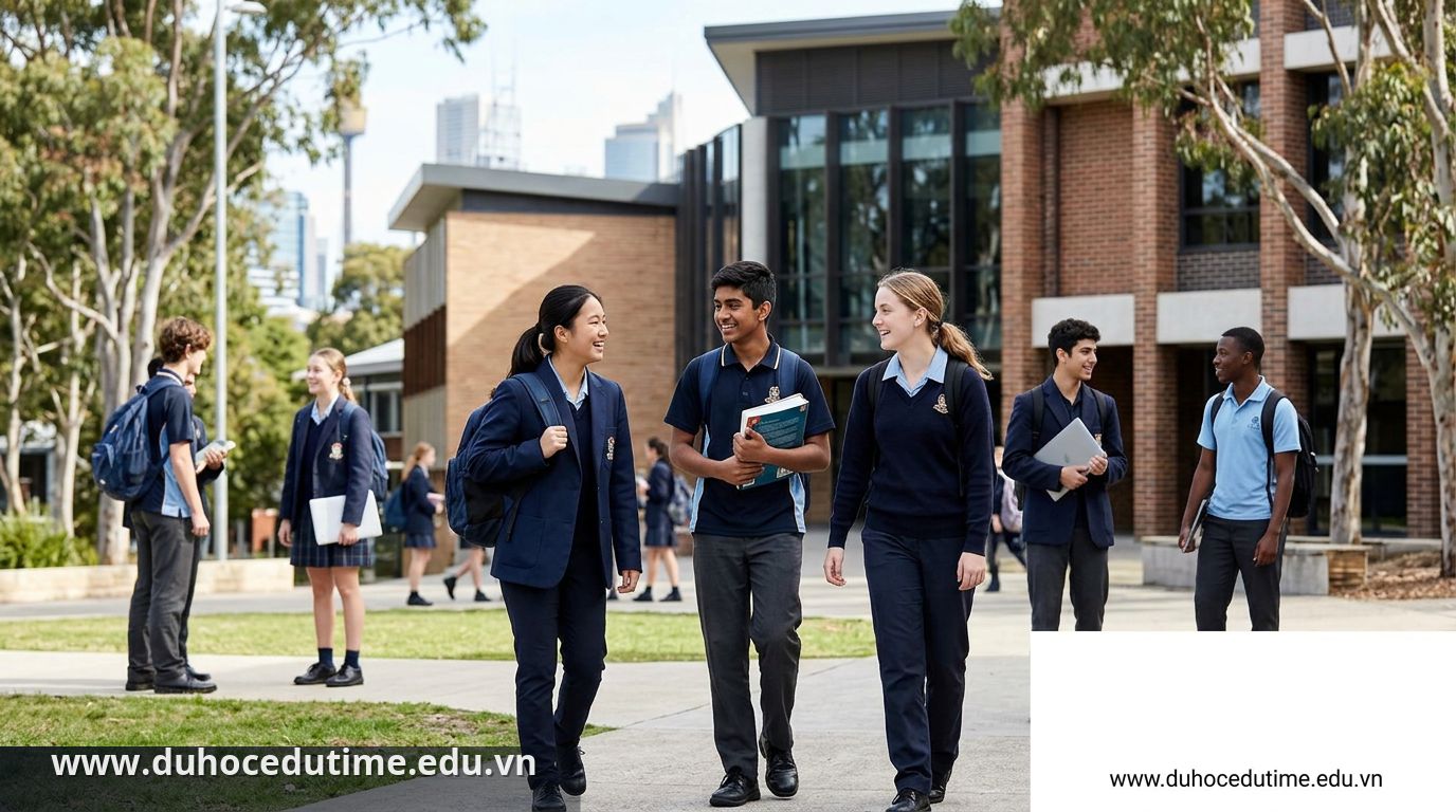Học sinh quốc tế tham gia hoạt động học tập nhóm tại Sydney - trường cấp 3 tốt nhất ở Sydney