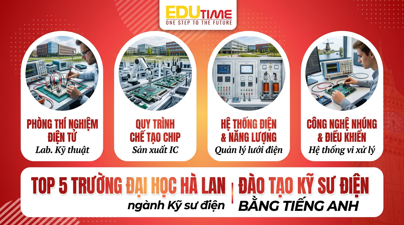 Sinh viên thực hành trong phòng thí nghiệm chuyên dụng - Top 5 trường đại học Hà Lan đào tạo ngành Kỹ sư điện