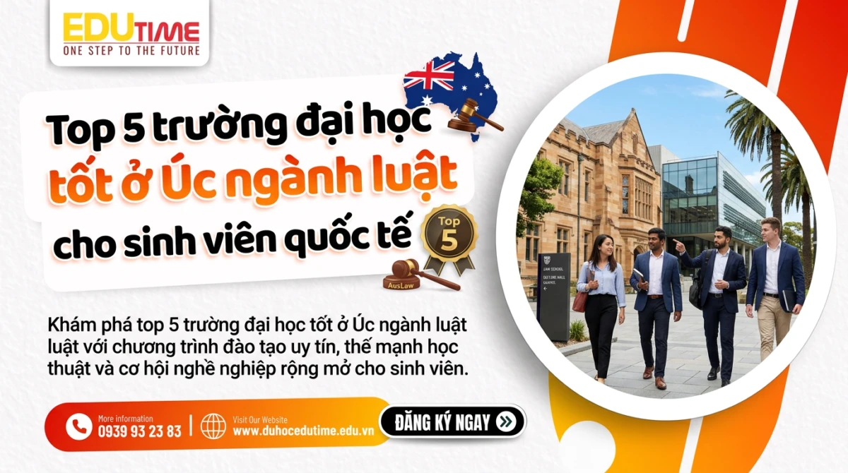 Du học Edutime - Tư vấn du học chuyên biệt 96 Top 5 trường đại học tốt ở Úc ngành luật cho sinh viên quốc tế