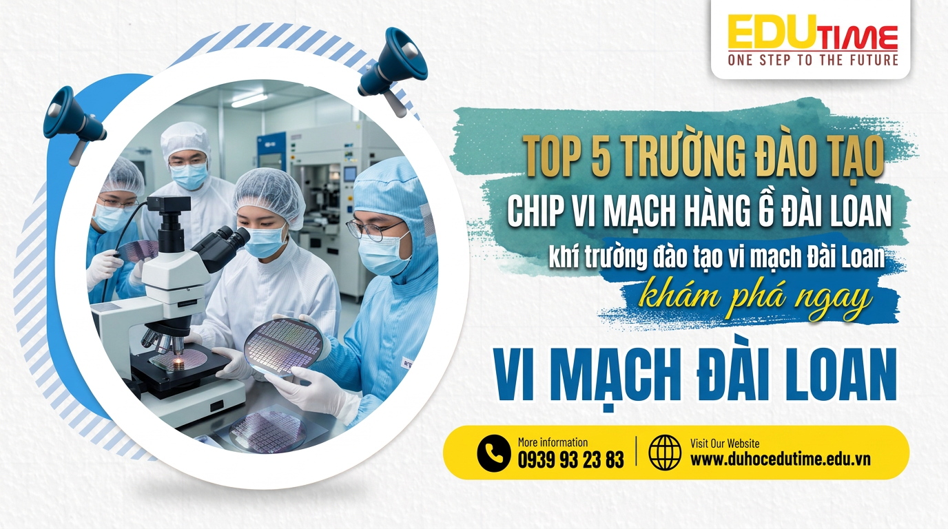 Sinh viên thực hành tại phòng Lab vi mạch của Đại học NYCU - trường đào tạo vi mạch Đài Loan