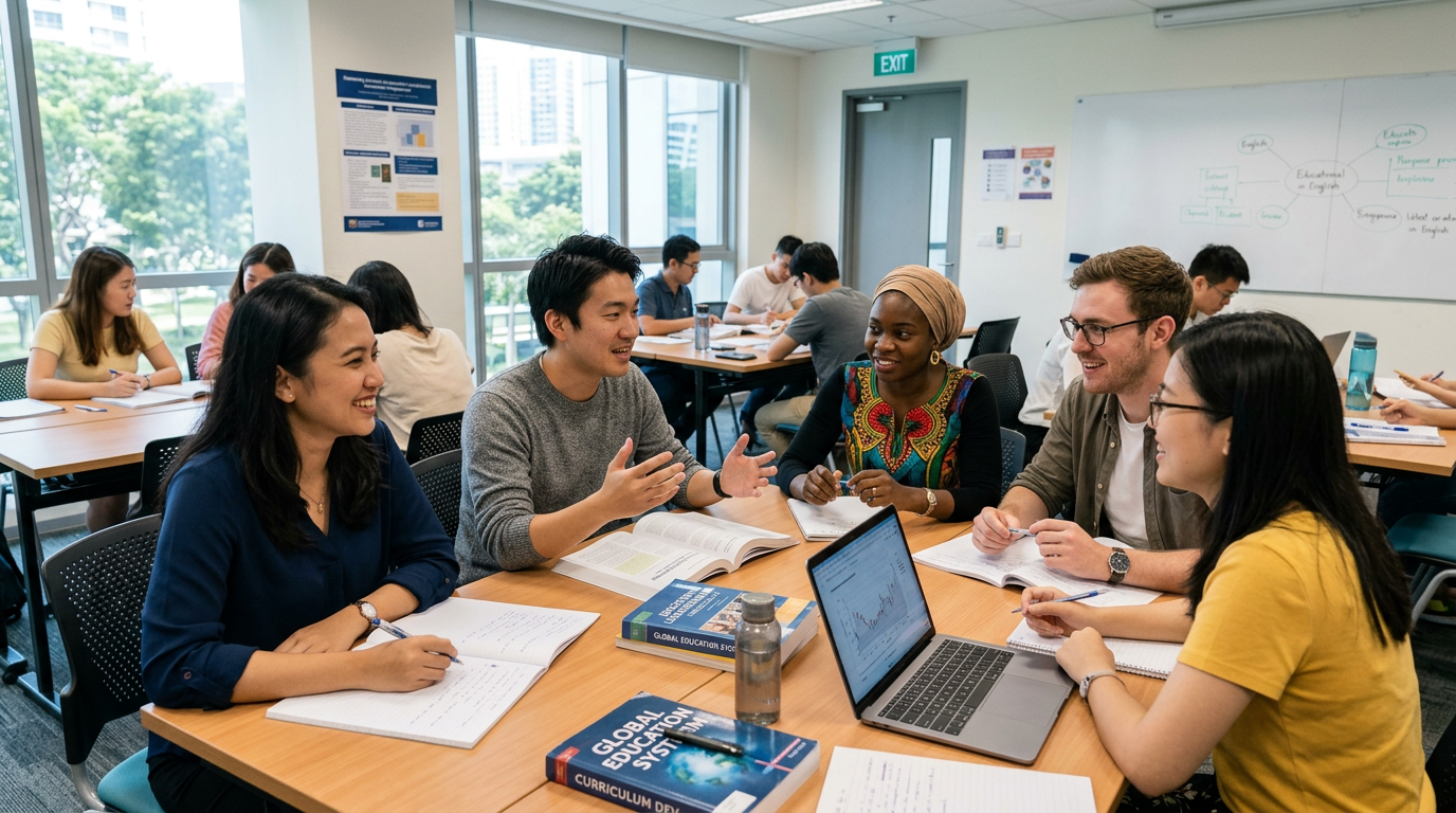 Học viên trao đổi kiến thức tại một trường đại học quốc tế ở Singapore - Thạc sĩ Giáo dục tại Singapore