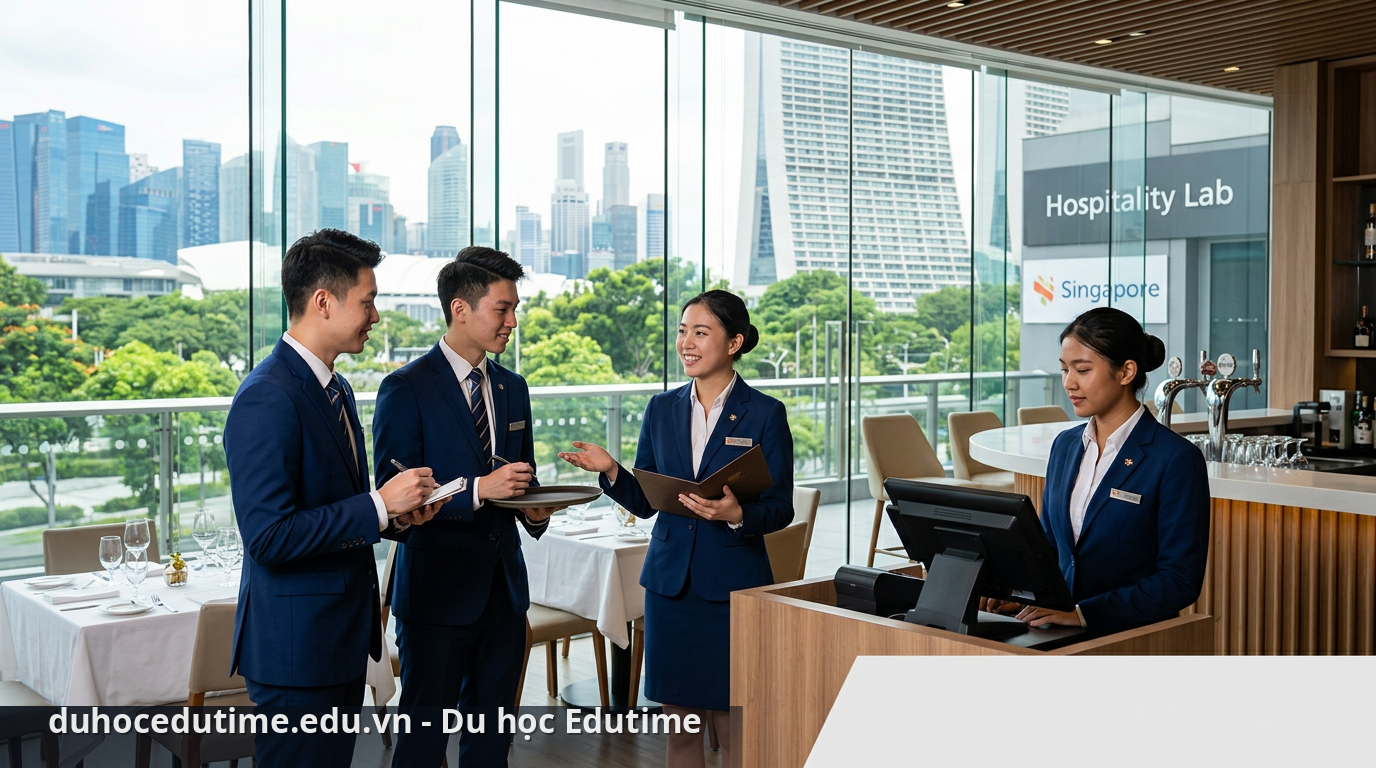 Học tập tại trường khách sạn Singapore mang đến cơ hội tiếp xúc với tiêu chuẩn dịch vụ toàn cầu - trường khách sạn Singapore