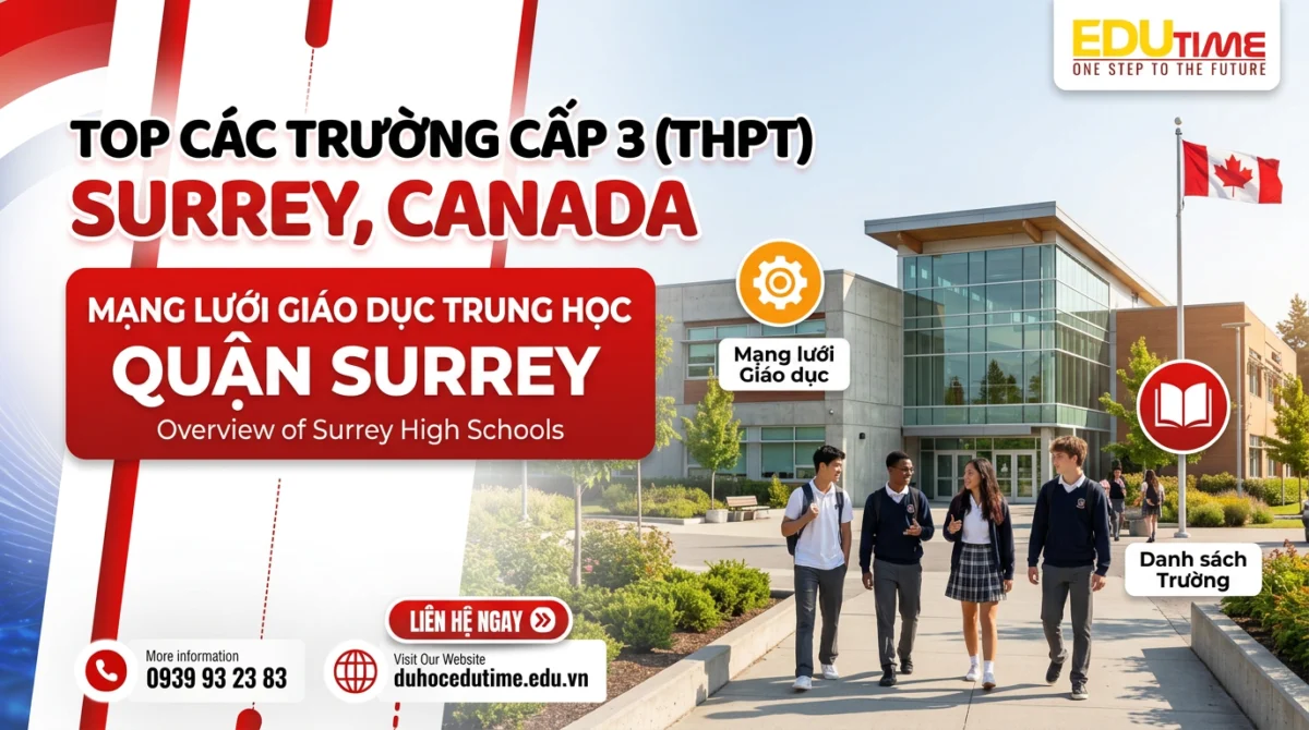 Khuôn viên trường trung học tại Surrey, British Columbia - Trường Cấp 3 Tại Surrey Canada